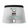 Caleçon Marie-Therese Pas Touche Panda - Humour Boxer Gris Idée Cadeau