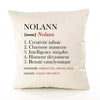 Housse de Coussin Premium Nolann Définition - Coton Canvas Fairtrade Beige Idée Cadeau Décoration Canapé