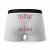 Caleçon Broder Broderie - Humour Boxer Gris Idée Cadeau Passion