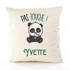 Housse de Coussin Premium Yvette Pas Touche Panda - Coton Canvas Fairtrade Beige Idée Cadeau Décoration Canapé 40x40