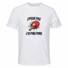 Maillot de Sport Homme Ping Pong J'peux Pas - T-Shirt Respirant Polyester Manches Courtes - Cadeau Sportif Anniversaire Noël Fête des Pères