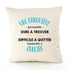 Housse de Coussin Premium Une Banquière Formidable - Coton Canvas Fairtrade Beige Idée Cadeau Décoration Canapé