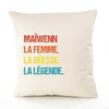 Housse de Coussin Premium Maïwenn la Déesse la Légende Vintage - Coton Canvas Fairtrade Beige Idée Cadeau Décoration Canapé