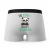 Caleçon Charles Pas Touche Panda - Humour Boxer Gris Idée Cadeau