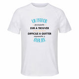 Maillot de Sport Homme pour Un Patron Impossible A Oublier - T-Shirt Respirant Polyester Manches Courtes - Cadeau Sportif Anniversaire Noël Fête des Pères