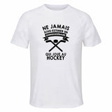 Maillot de Sport Homme Hockey Quinquagenaire - T-Shirt Respirant Polyester Manches Courtes - Cadeau Sportif Anniversaire Noël Fête des Pères
