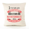 Housse de Coussin Premium nutritionniste Superwomen - Coton Canvas Fairtrade Beige Idée Cadeau Décoration Canapé
