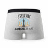 Caleçon Echecs Echec Et Mat - Humour Boxer Gris Idée Cadeau Passion