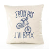 Housse de Coussin Premium BMX Version Blanc - Coton Canvas Fairtrade Beige Idée Cadeau Décoration Canapé