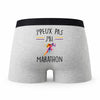 Caleçon Marathon 2 - Humour Boxer Gris Idée Cadeau Passion