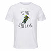 Maillot de Sport Homme VTT C'est La Vie - T-Shirt Respirant Polyester Manches Courtes - Cadeau Sportif Anniversaire Noël Fête des Pères