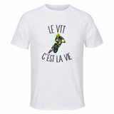 Maillot de Sport Homme VTT C'est La Vie - T-Shirt Respirant Polyester Manches Courtes - Cadeau Sportif Anniversaire Noël Fête des Pères
