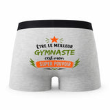 Caleçon gris Meilleur Gymnaste Super Pouvoir Cadeau homme Boxer Humour Papa