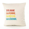 Housse de Coussin Premium Sylviane la Déesse la Légende Vintage - Coton Canvas Fairtrade Beige Idée Cadeau Décoration Canapé
