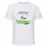 Maillot de Sport Homme Meilleur Papa De Tous Les Temps - T-Shirt Respirant Polyester Manches Courtes - Cadeau Sportif Anniversaire Noël Fête des Pères