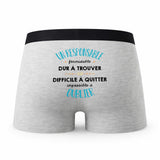 Caleçon Un Responsable Impossible à Oublier - Humour Boxer Gris Idée Cadeau