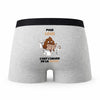 Caleçon pour Leon Heure de la Pause - Humour Boxer Gris Idée Cadeau
