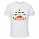 Maillot de Sport Homme Meilleur Jean-Jacques Super Pouvoir Cadeau Anniversaire Noël Fête des Pères T-Shirt Respirant Polyester
