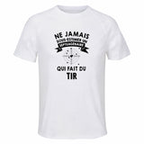 Maillot de Sport Homme Tir Septuagenaire - T-Shirt Respirant Polyester Manches Courtes - Cadeau Sportif Anniversaire Noël Fête des Pères