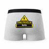 Caleçon Zone Privee De Karim - Humour Boxer Gris Idée Cadeau