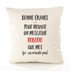 Housse de Coussin Premium Roberto ça n'existe Pas Homme - Coton Canvas Fairtrade Beige Idée Cadeau Décoration Canapé