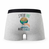 Caleçon Sauver Notre Humour Boxer Gris Idée Cadeau Passion