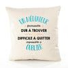 Housse de Coussin Premium Un Médiateur Formidable - Coton Canvas Fairtrade Beige Idée Cadeau Décoration Canapé