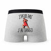 Caleçon Tango Verson Blanc - Humour Boxer Gris Idée Cadeau