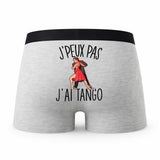 Caleçon Tango Verson Blanc - Humour Boxer Gris Idée Cadeau
