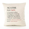 Housse de Coussin Premium Agathe Définition - Coton Canvas Fairtrade Beige Idée Cadeau Décoration Canapé