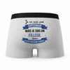 Caleçon Filleul Super-héros - Humour Boxer Gris Idée Cadeau Fête des Pères