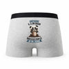 Caleçon Gregoire Panda Grain - Humour Boxer Gris Idée Cadeau