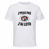 Maillot de Sport Homme Loto 2 J'peux Pas - T-Shirt Respirant Polyester Manches Courtes - Cadeau Sportif Anniversaire Noël Fête des Pères