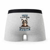 Caleçon Vincent Panda Grain - Humour Boxer Gris Idée Cadeau