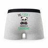 Caleçon Laurene Pas Touche Panda - Humour Boxer Gris Idée Cadeau