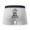 Caleçon Yann Panda Grain - Humour Boxer Gris Idée Cadeau