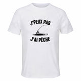 Maillot de Sport Homme Peche J'peux Pas - T-Shirt Respirant Polyester Manches Courtes - Cadeau Sportif Anniversaire Noël Fête des Pères