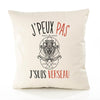 Housse de Coussin Premium Verseau Version Blanc - Coton Canvas Fairtrade Beige Idée Cadeau Décoration Canapé