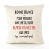 Housse de Coussin Premium Marie-Françoise ça n'existe Pas - Coton Canvas Fairtrade Beige Idée Cadeau Décoration Canapé