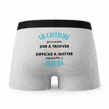 Caleçon Un Capitaine Formidable - Humour Boxer Gris Idée Cadeau