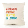 Housse de Coussin Premium Abdelkrim Mythe Légende Vintage - Coton Canvas Fairtrade Beige Idée Cadeau Décoration Canapé