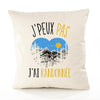 Housse de Coussin Premium randonnée Version Blanc - Coton Canvas Fairtrade Beige Idée Cadeau Décoration Canapé
