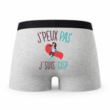 Caleçon Cisp - Humour Boxer Gris Idée Cadeau Passion