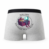 Caleçon Beau-Papa Multitache - Humour Boxer Gris Idée Cadeau Fête des Pères