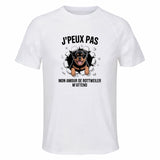 Maillot de Sport Homme Rottweiler J'peux Pas - T-Shirt Respirant Polyester Manches Courtes - Cadeau Sportif Anniversaire Noël Fête des Pères