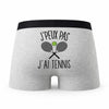 Caleçon Tennis - Humour Boxer Gris Idée Cadeau Passion