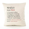 Housse de Coussin Premium Maély Définition - Coton Canvas Fairtrade Beige Idée Cadeau Décoration Canapé