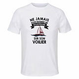 Maillot de Sport Homme Voilier Sexagenaire - T-Shirt Respirant Polyester Manches Courtes - Cadeau Sportif Anniversaire Noël Fête des Pères