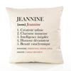 Housse de Coussin Premium Jeannine Définition - Coton Canvas Fairtrade Beige Idée Cadeau Décoration Canapé 40x40