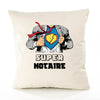 Housse de Coussin Premium Super NOTAIRE - Coton Canvas Fairtrade Beige Idée Cadeau Décoration Canapé